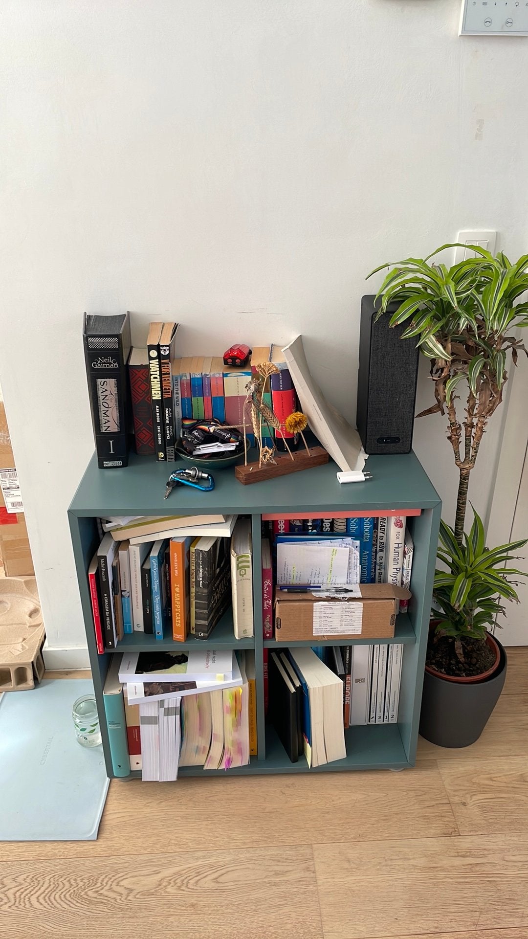 Bibliothèque Ikea gris bleu hxlxp 71x70x35, Enlèvement, Comme neuf