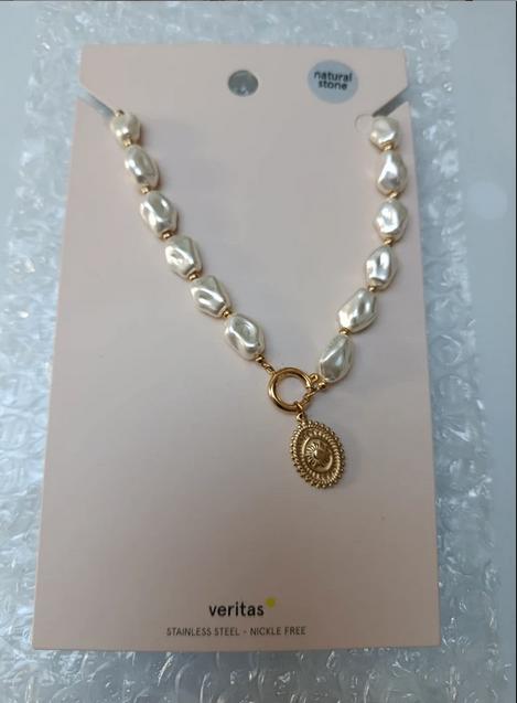 Halsketting, Handtassen en Accessoires, Ophalen of Verzenden, Nieuw, Goud, Met hanger