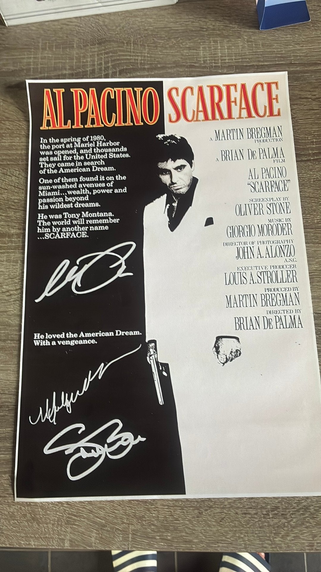 Scarface Poster, Rechthoekig Staand, Nieuw, Ophalen of Verzenden, Canvas of Doek