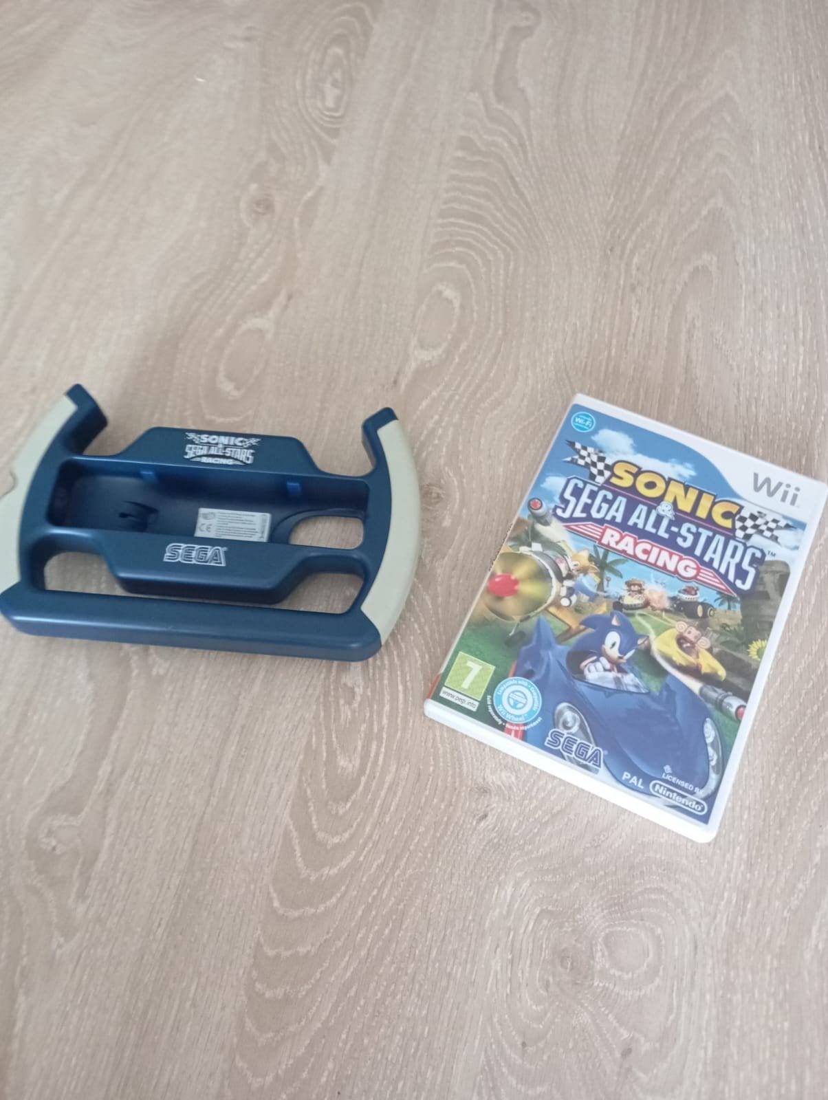Wii sonic sega all stars racing  + stuur, Games en Spelcomputers, Ophalen