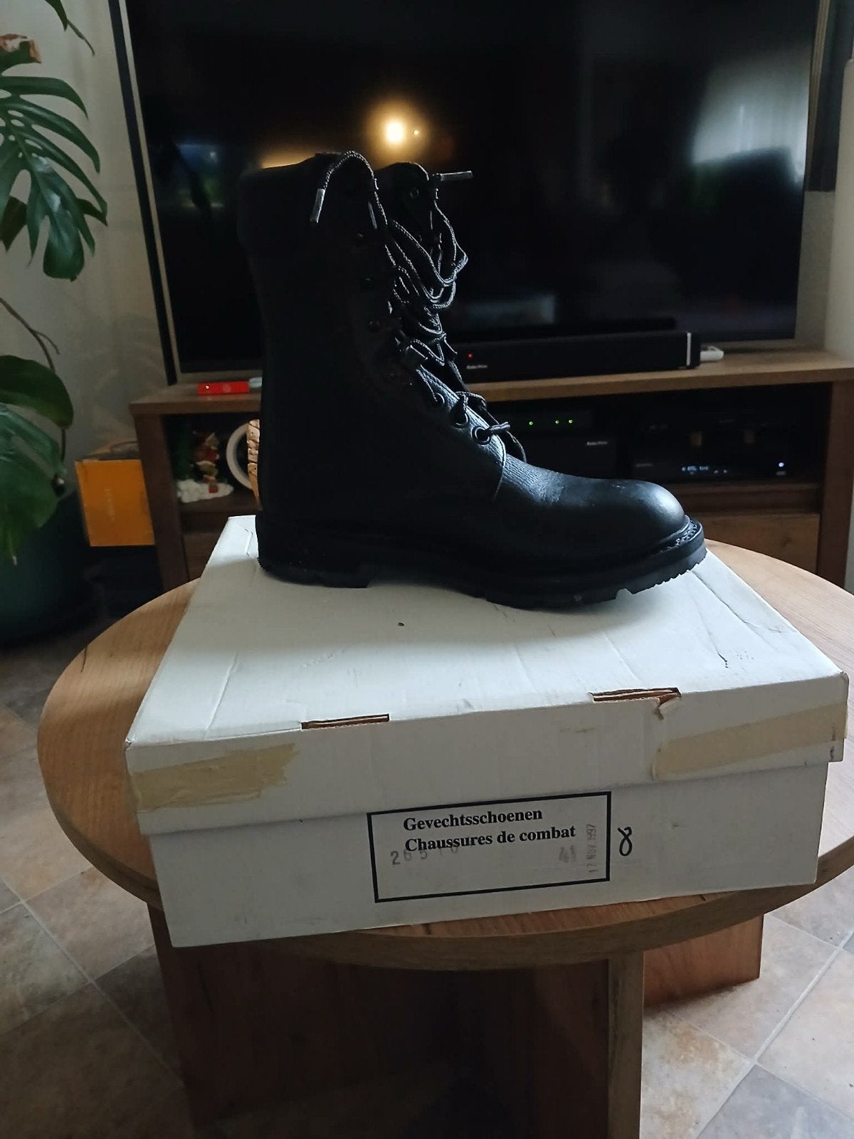 Botine veritable ABL de l armée  belge en cuir pointure 41, Verzenden