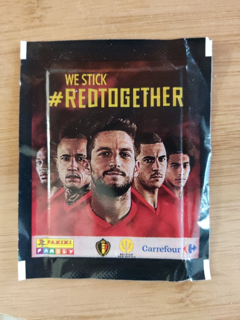 2 Booster stickers Panini "We Stick #Redtogether" 2018., Verzamelen, Ophalen, Zo goed als nieuw, Speelkaart(en)