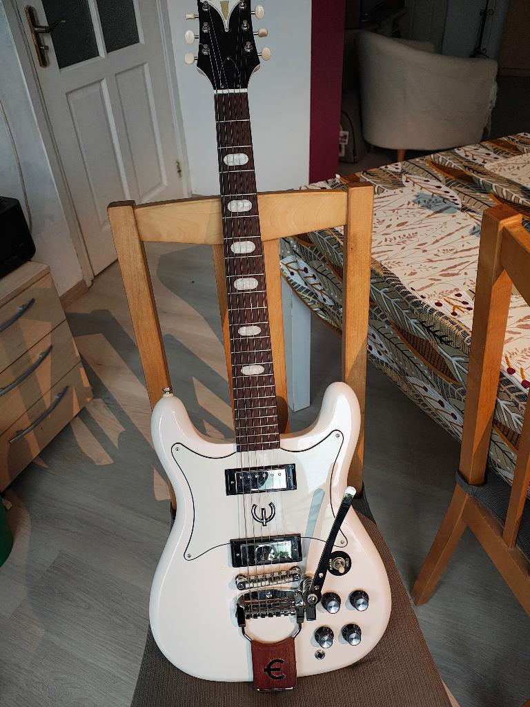 Epiphone Crestwood Custom Polaris White, Musique & Instruments, Instruments à corde | Guitares | Électriques, Enlèvement, Comme neuf