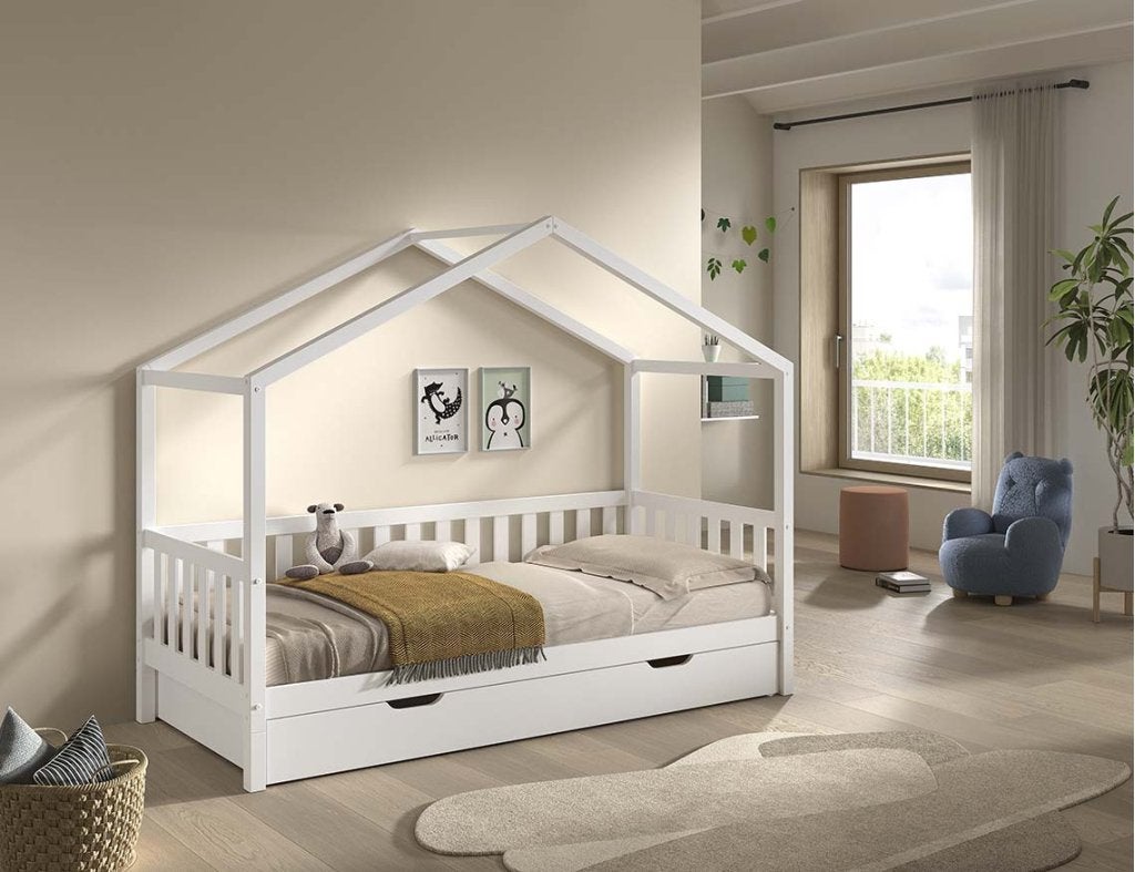 Dallas Combo huisbed (hoog) - 90x200 - Wit