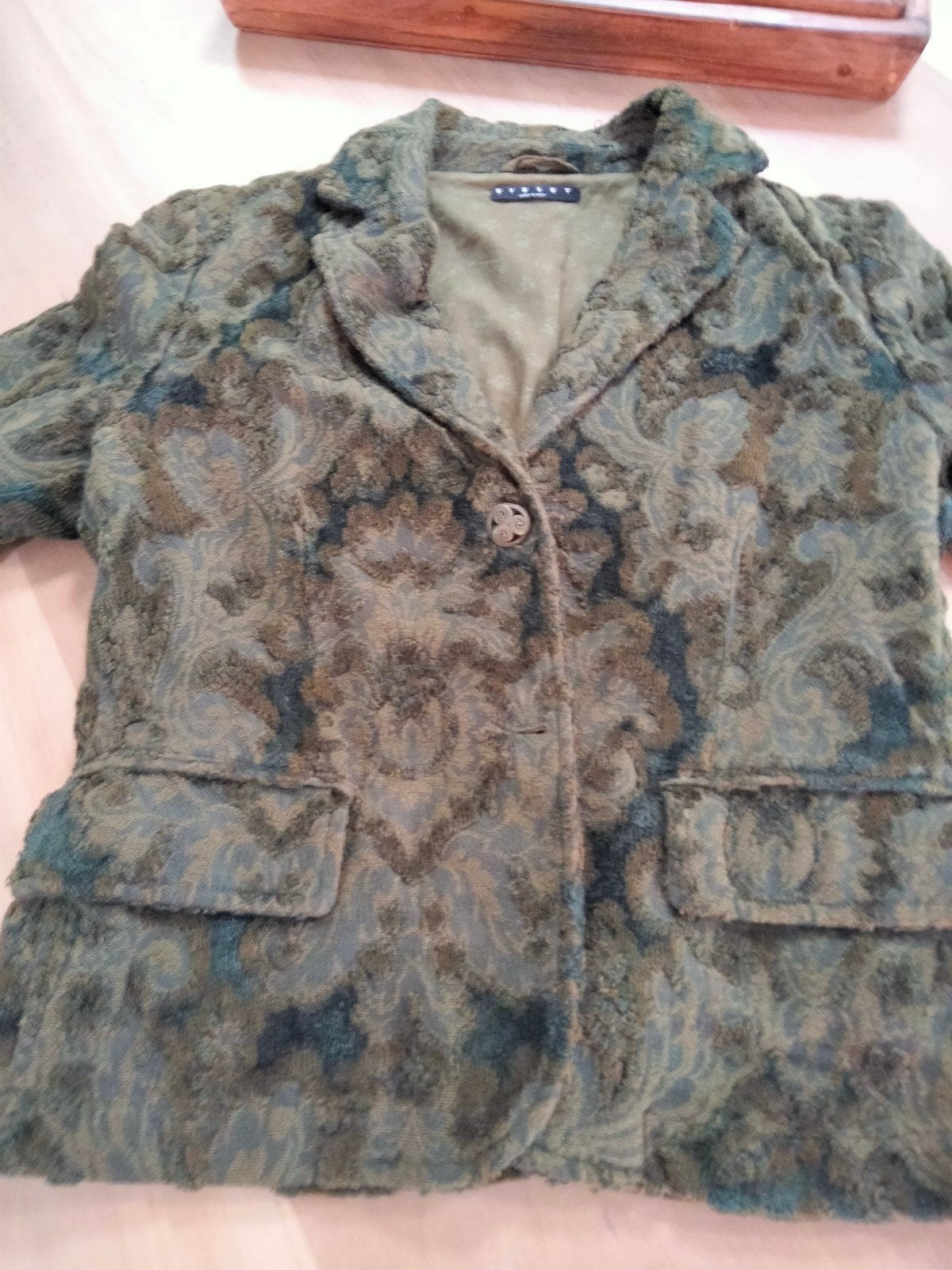 Vintage jasje Paisley van het merk sisley.maat Italiaanse 42, Ophalen of Verzenden