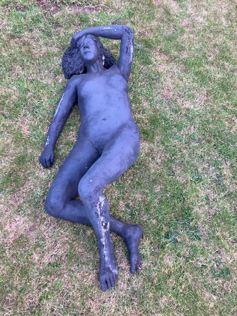 Lichtgewicht tuinbeeld (polyester), Ophalen, Gebruikt, Overige materialen, Mensenbeeld