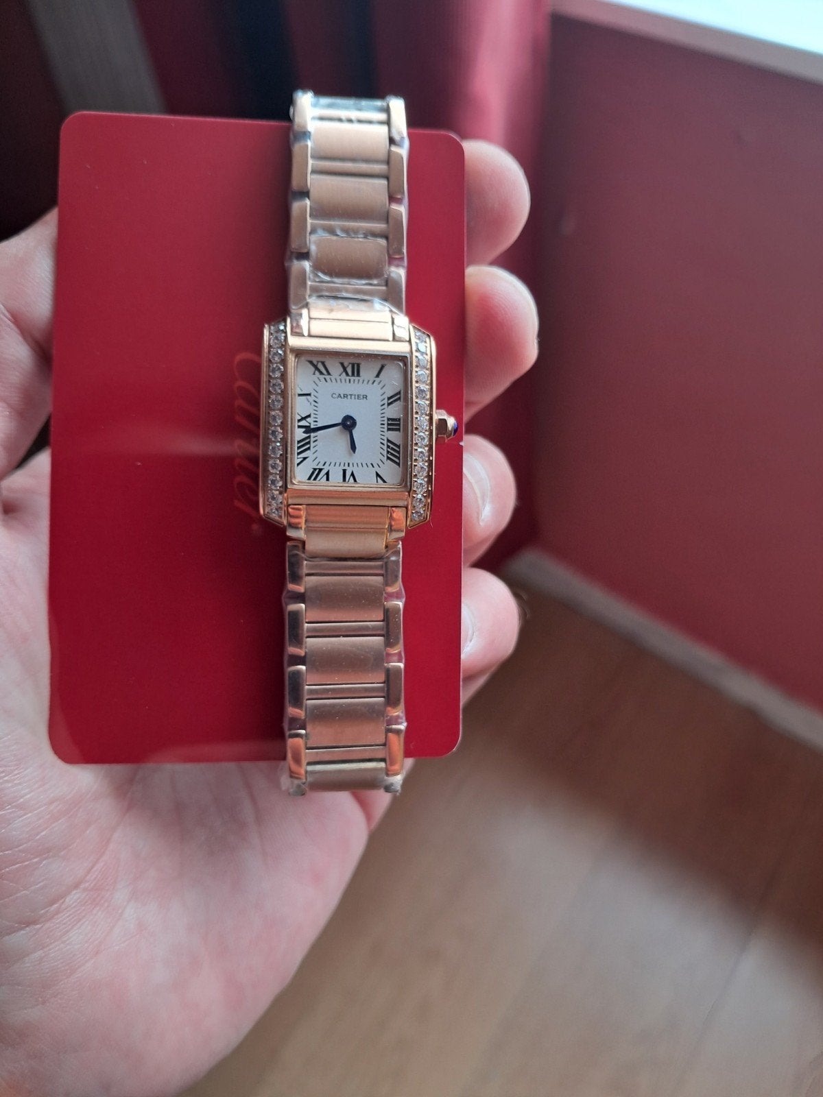 Cartier horloge, Handtassen en Accessoires, Overige merken, Staal, Staal, Polshorloge