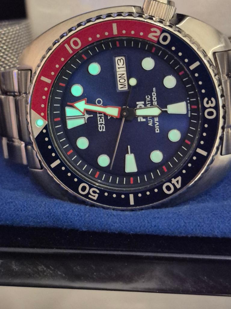 Seiko turtle padi (pepsi)...special edition..nieuwstaat, Staal, Polshorloge, Nieuw, Ophalen of Verzenden