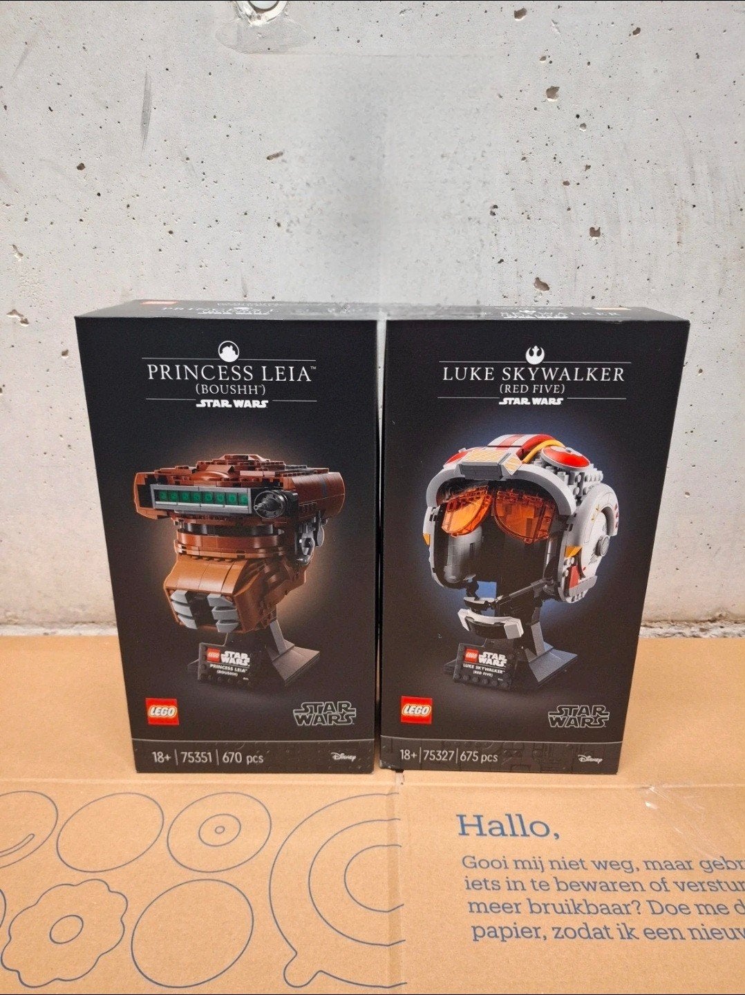 Collection de casques Star Wars LEGO 75327 et 75351, Neuf, Lego, Ensemble complet, Non ouvert/scellé
