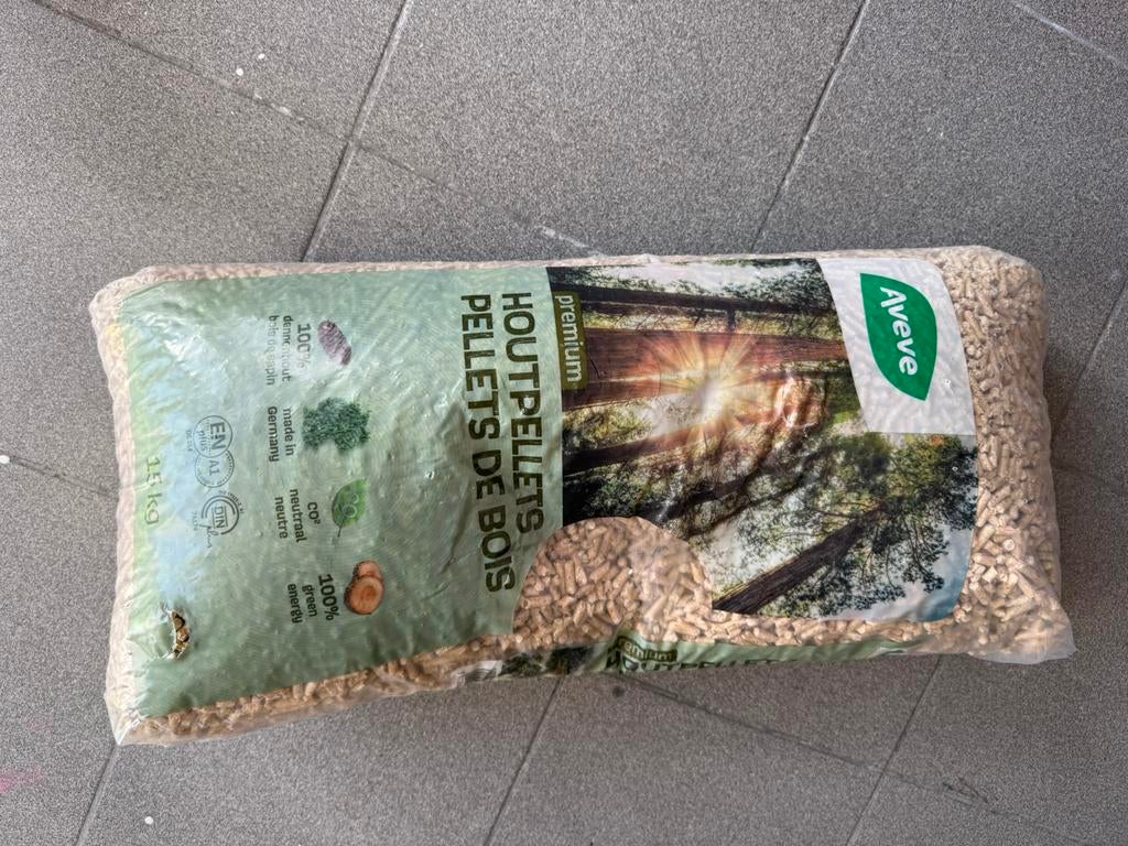 Nieuw Zak houtpellets aveve, Enlèvement