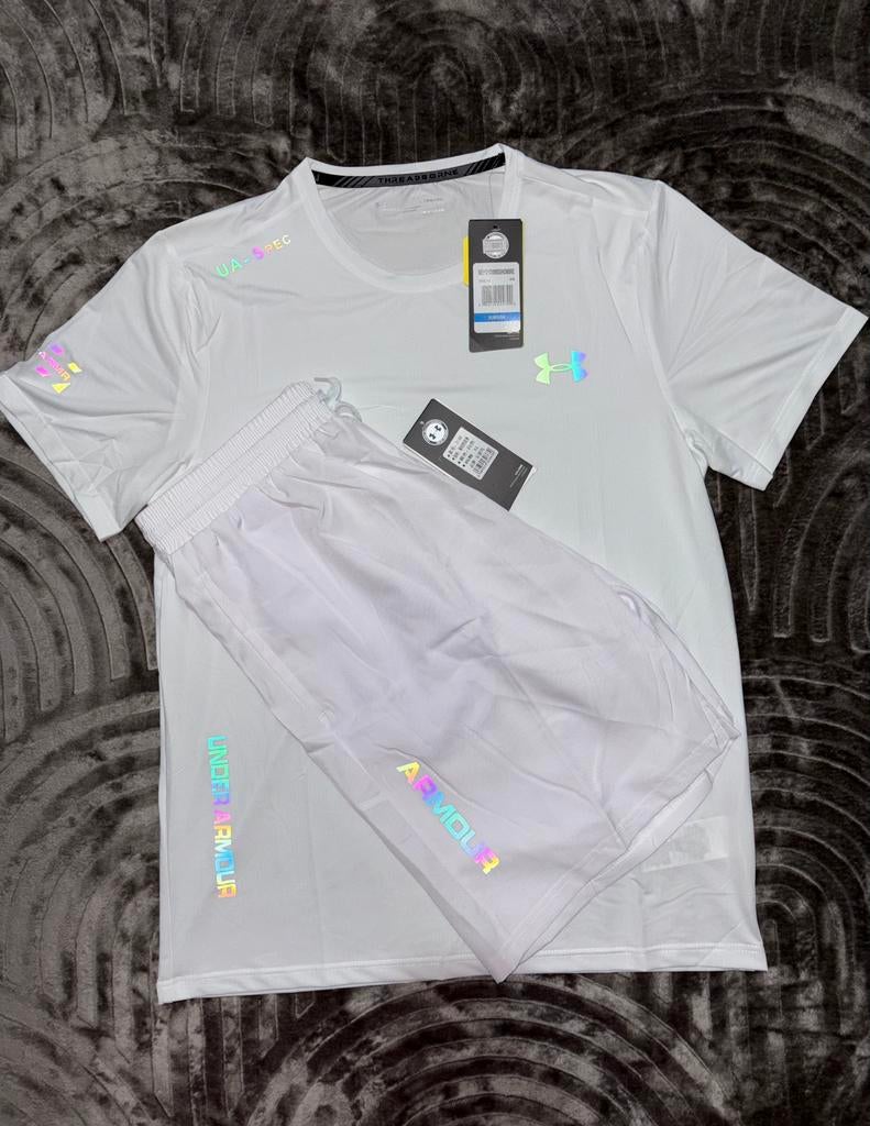 Under Armour witte set maat M, Kleding | Heren, Sportkleding, Maat 48/50 (M), Wit, Nieuw, Ophalen of Verzenden