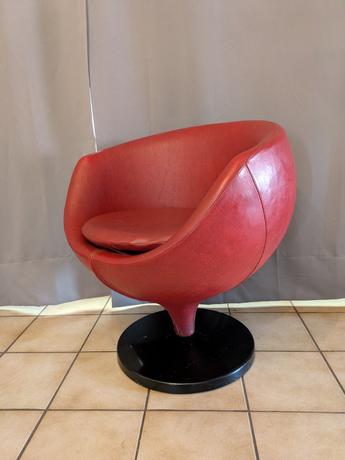 Luna swivel chair by Pierre Guariche for Meurop, 1960's, Enlèvement, Utilisé, Cuir, Vintage
