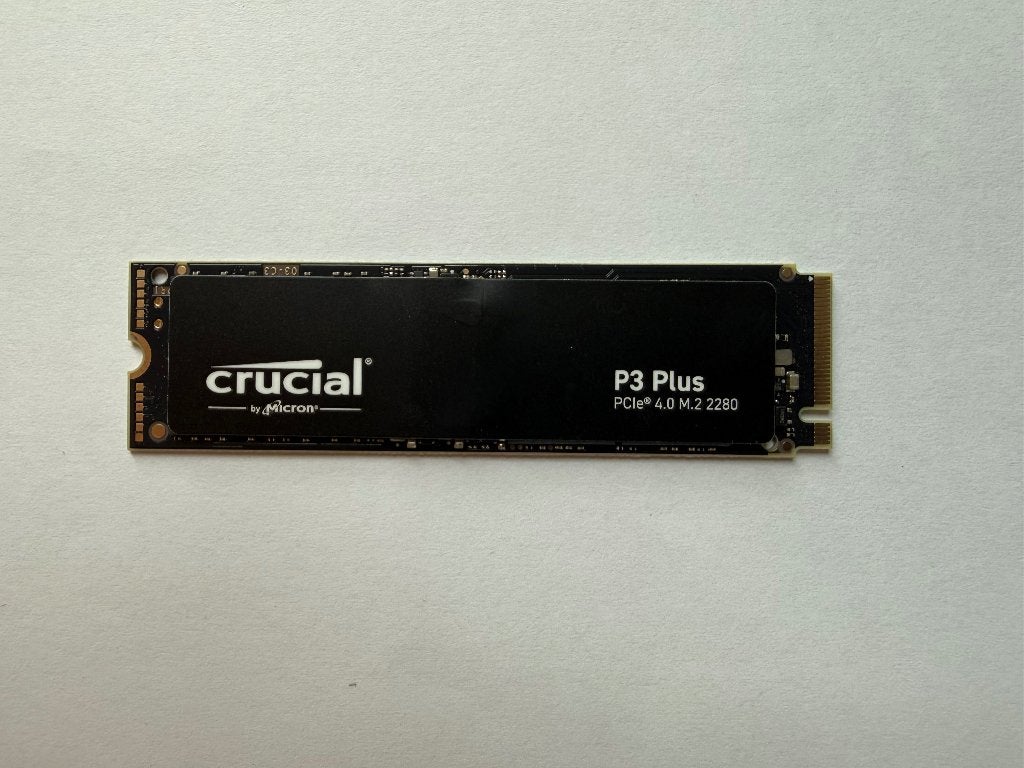 Crucial P3 Plus 2 TB NVMe PCIe Gen4 — getest, SMART 91%, Ophalen, Intern, 2TB, Gebruikt