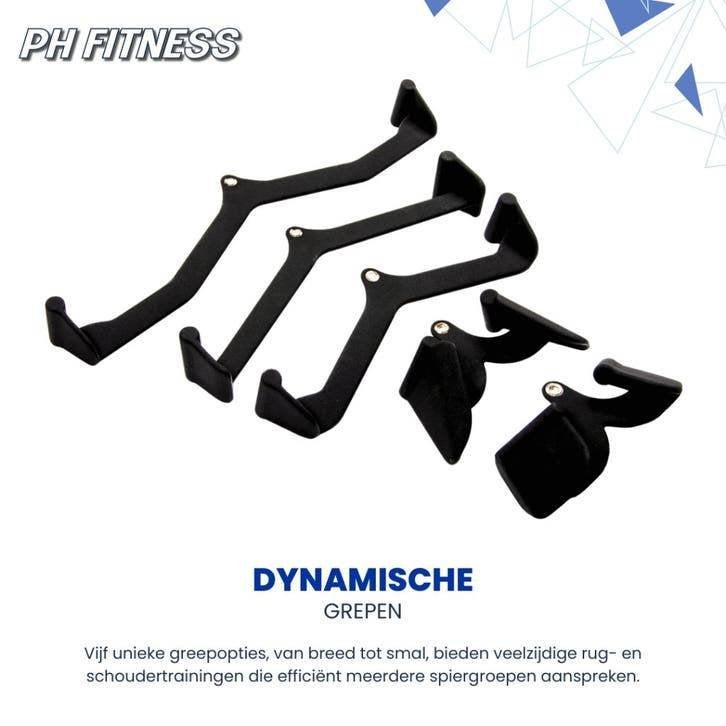 PH Fitness Multi Grip Cable Set - 5 Attachments, Enlèvement ou Envoi, Neuf, Bras, Autres types