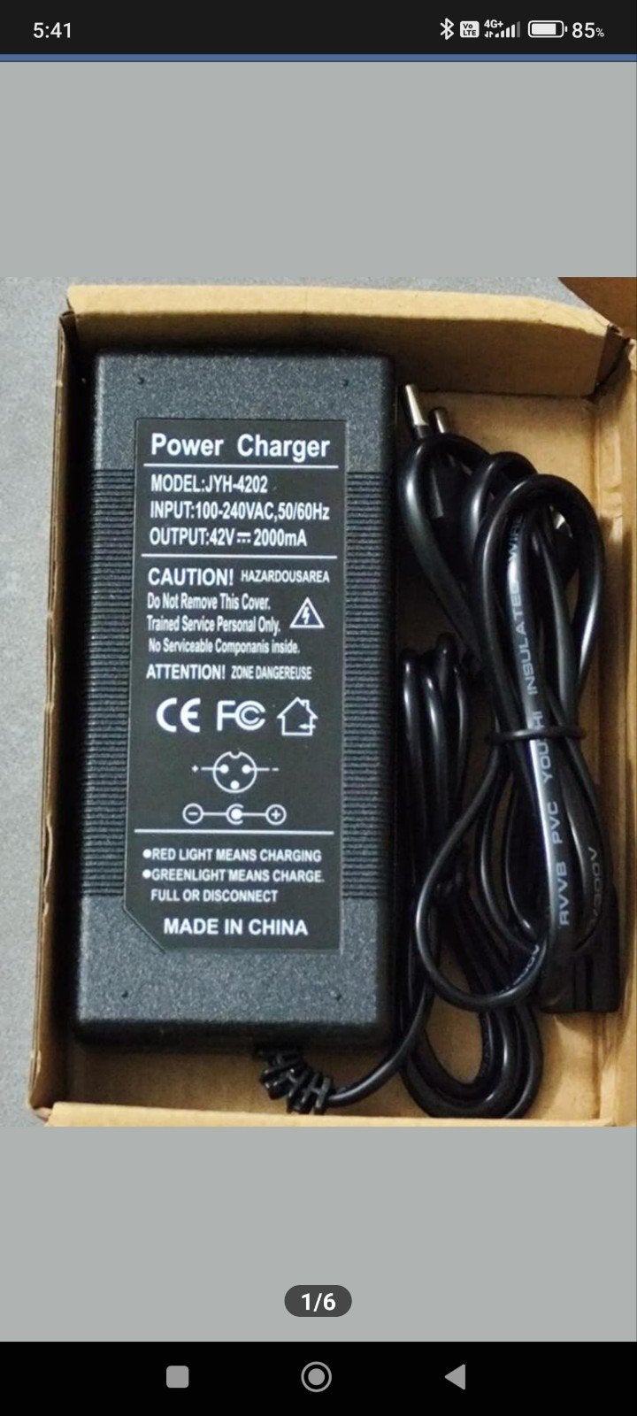 Chargeur neuf pour xiaomi m365 / pro + ninebot
