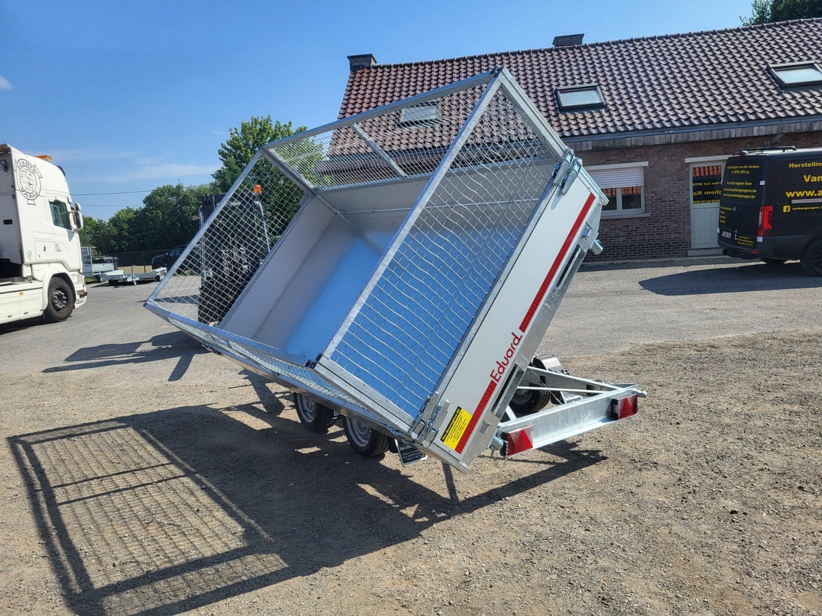 Nieuwe 3 kant kipper. mtm 2700 kg. 3m30 x 1m80 x 1m., Auto diversen, Aanhangers en Bagagewagens, Ophalen, Nieuw, Info@alleaanhangwagens.be