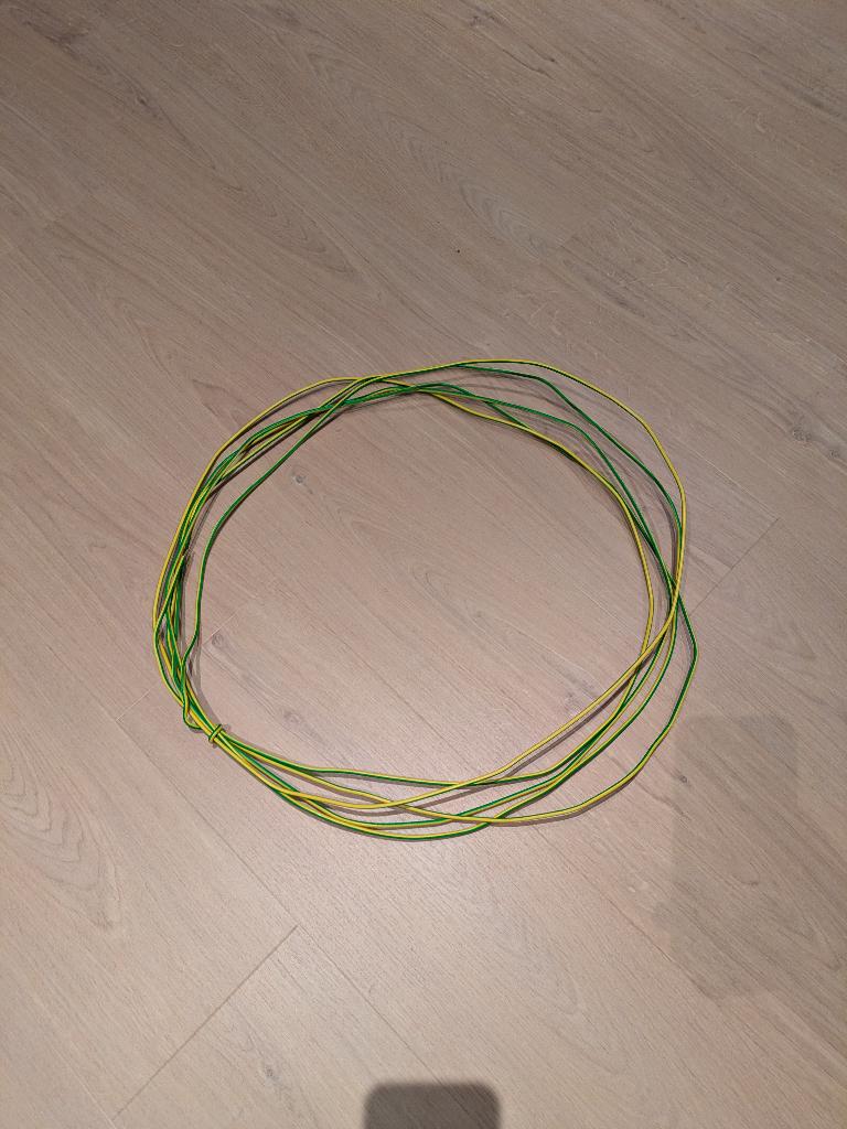 Aardingsdraad geelgroen 6mm², Bricolage & Construction, Électricité & Câbles, Enlèvement, Neuf, Câble ou Fil électrique