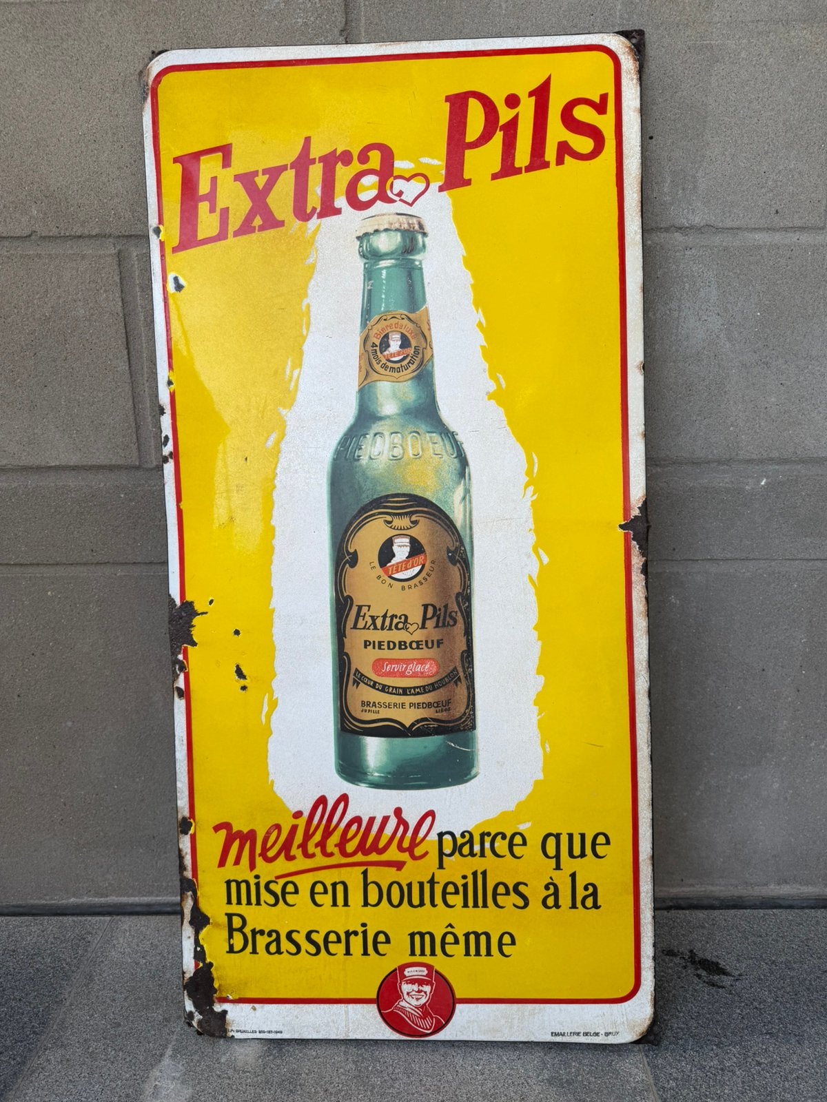 Emaille reclamebord Extra Pils, Collections, Marques & Objets publicitaires, Enlèvement, Comme neuf, Panneau publicitaire