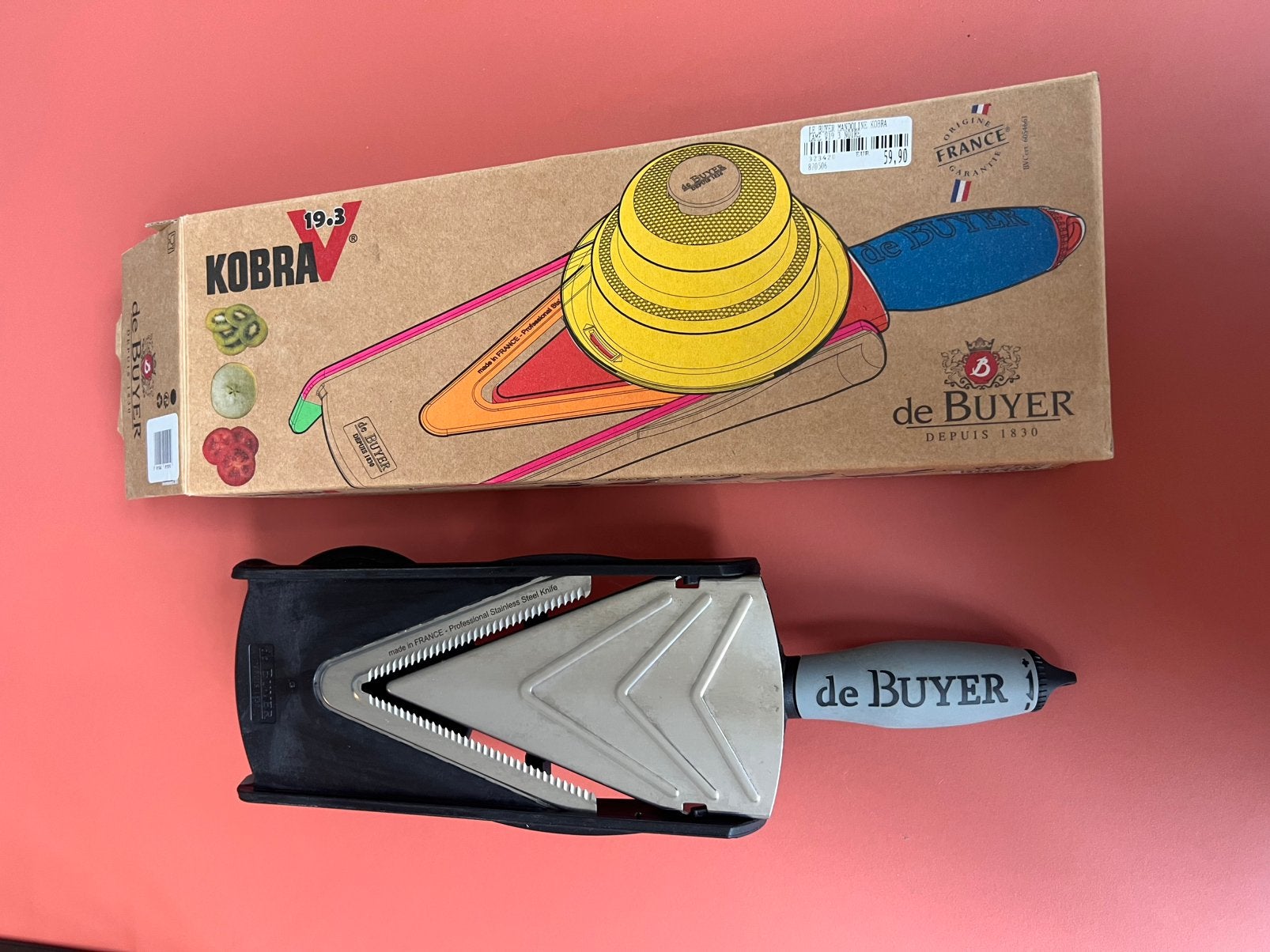 De Buyer mandoline Kobra V, Ophalen of Verzenden, Zo goed als nieuw, Zwart
