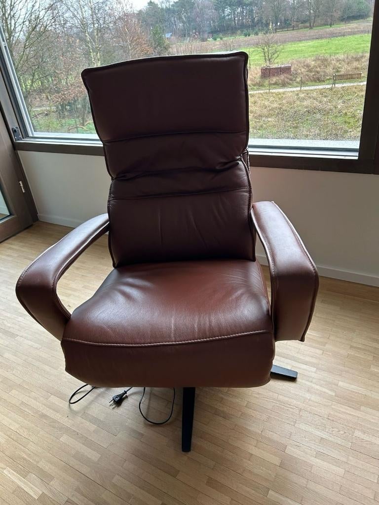 Relaxfauteuil merk Hukla, Ophalen, Gebruikt, Minder dan 75 cm, Leer