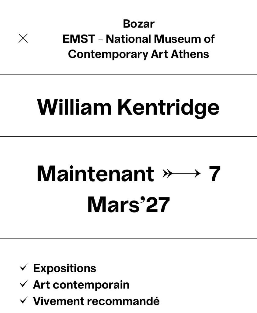 2 tickets expo de William KENTRIDGE au BOZAR - Bruxelles, Tickets & Billets, Deux personnes, Ticket ou Carte d'accès
