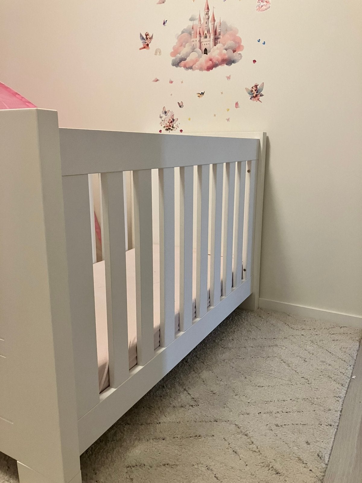 Wieg Interbaby wit met Aerosleep matras 60x120, Ophalen, Zo goed als nieuw, Wieg