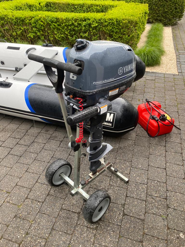 Bijna nwe Yam 310 v airdeck met nwe yamaha 4-takt 6pk, Watersport en Boten, Ophalen, Airdeck, Yam, Zo goed als nieuw