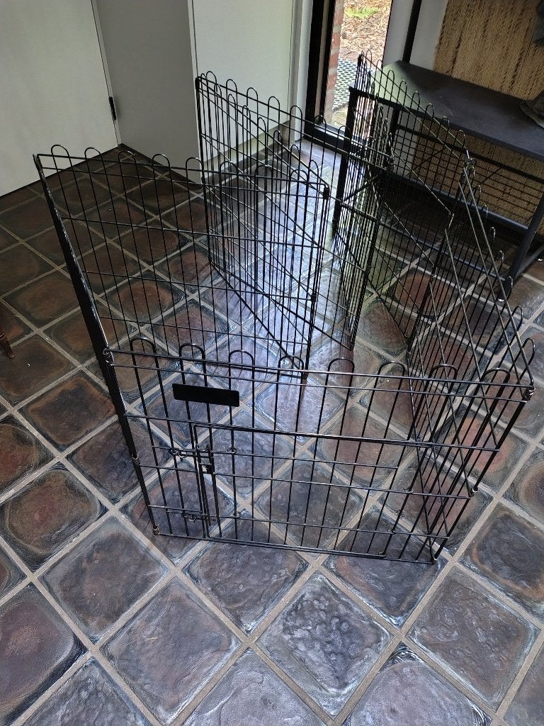 2 opplooibare puppyren, Ophalen, Gebruikt, Hondenkennel, 65 tot 100 cm