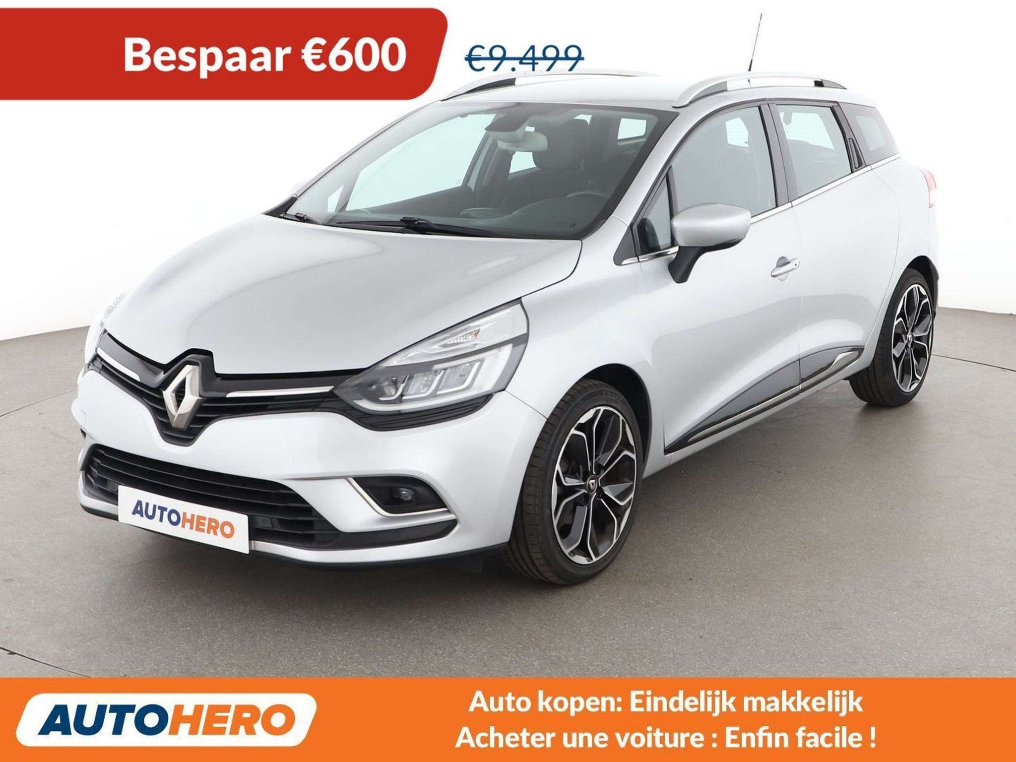 Renault Clio 0.9 Energy Intens (bj 2018), Auto's, Voorwielaandrijving, Gebruikt, Zilver of Grijs, 66 kW