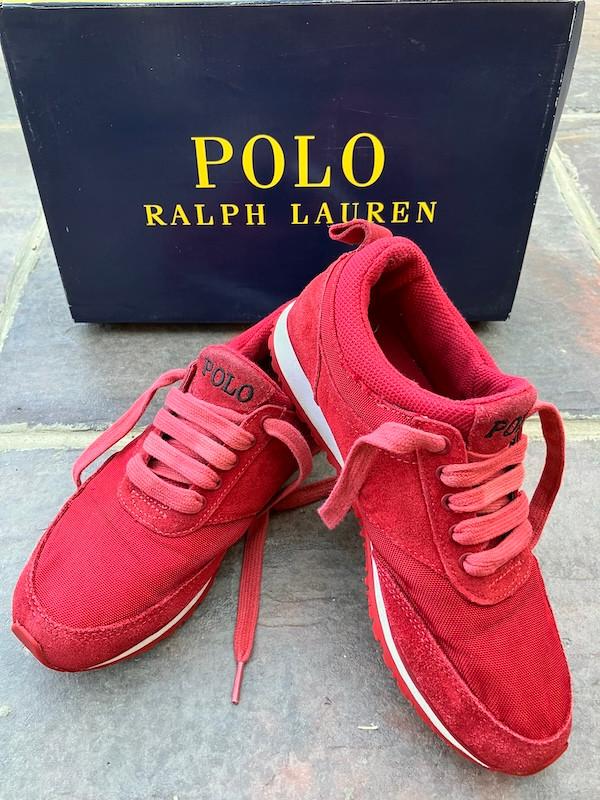 Ralph Lauren rode sneakers — maat 40, Kleding | Dames, Schoenen, Zo goed als nieuw, Sneakers, Rood, Ophalen of Verzenden