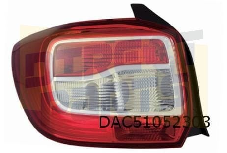 Dacia Logan Sedan (10/12-12/16) achterlicht Links (Rood/Wit), -, -, -, Envoi
