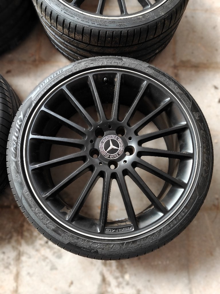 Originele C63 AMG W204 - 19 inch - multispoke velgen, Auto-onderdelen, Gebruikt, 255 mm, Banden en Velgen, Personenwagen
