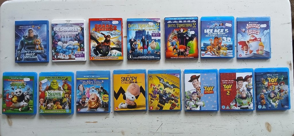 15 Blu Ray kinderfilms, Cd's en Dvd's, Ophalen, Film, Blu-ray, Tekenfilms en Animatie