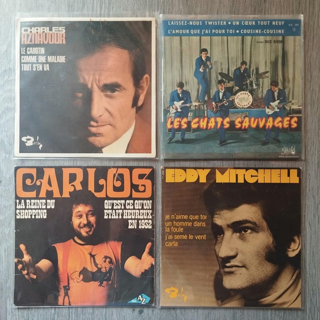 Lot disques vinyles singles 45T + EP, CD & DVD, Utilisé, EP, 7 pouces, EP