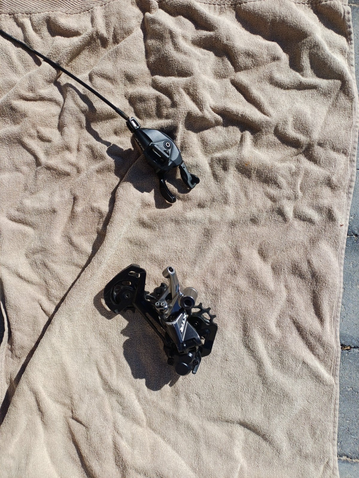 Shimano XTR achterderri en shifter, Ophalen