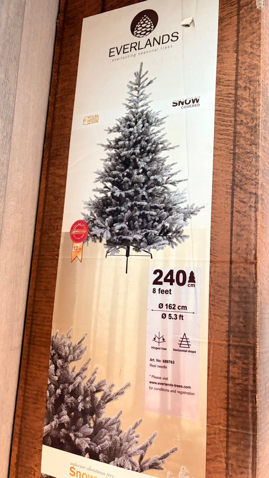 Everland kerstboom wit 240cm, Diversen, Ophalen, Zo goed als nieuw