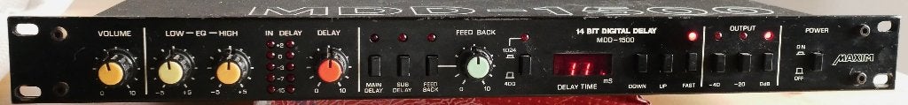 Maxim MDD-1500 Digital Delay 1984, Muziek en Instrumenten, Ophalen of Verzenden, Gebruikt, Delay of Echo