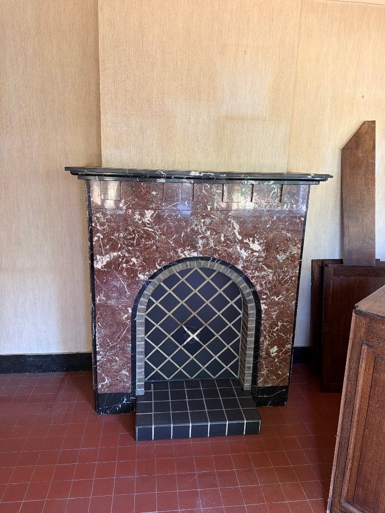 Cheminée en marbre, Maison & Meubles, Cheminées, Enlèvement, Utilisé, Encastré, Cheminée au bois
