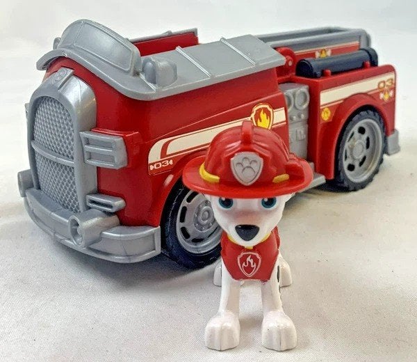 Camion de pompiers PAW Patrol Marshall avec figurine, Envoi, Comme neuf