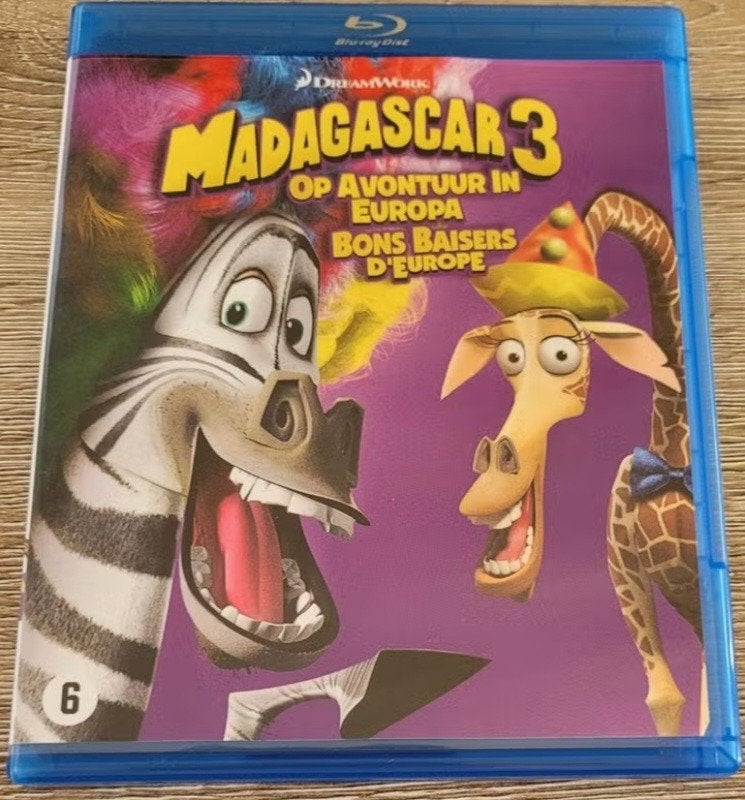 Blu-ray disc: Madagascar 3, CD & DVD, Enlèvement ou Envoi, Dessins animés et Film d'animation, Néerlandais, Comme neuf