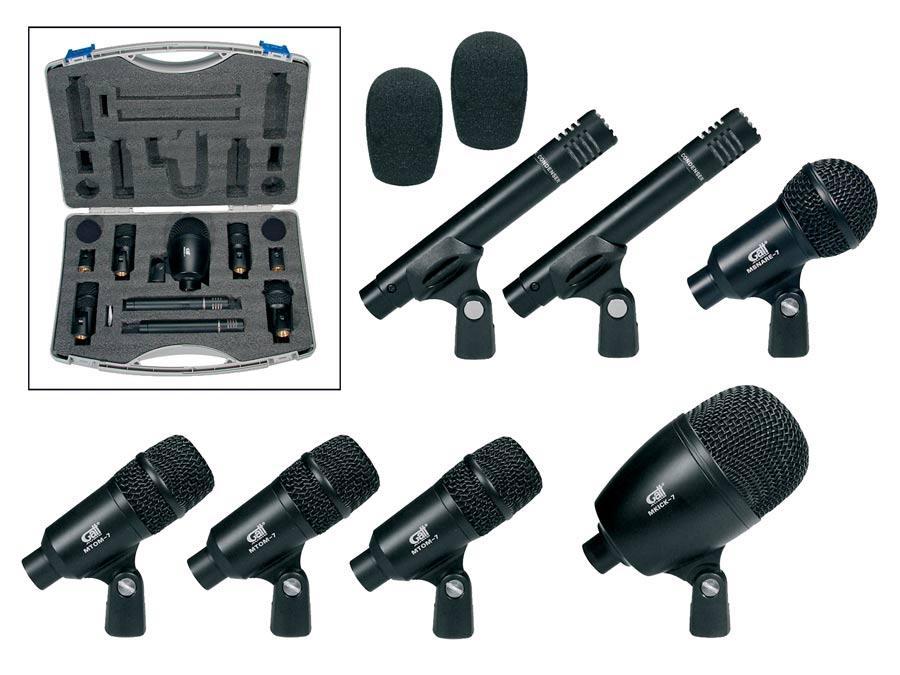 DRUMMICROFOONSET 7 MICRO'S GATT AUDIO DKIT-7, Muziek en Instrumenten, Microfoons, Nieuw, Instrumentmicrofoon, Ophalen of Verzenden