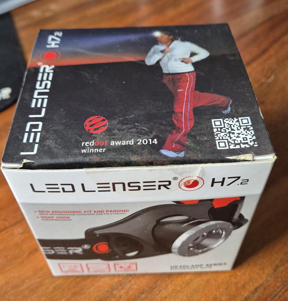 Hoofdlamp led lenser H7.2, Caravans en Kamperen, Zaklampen, Ophalen of Verzenden, Zo goed als nieuw, Batterij
