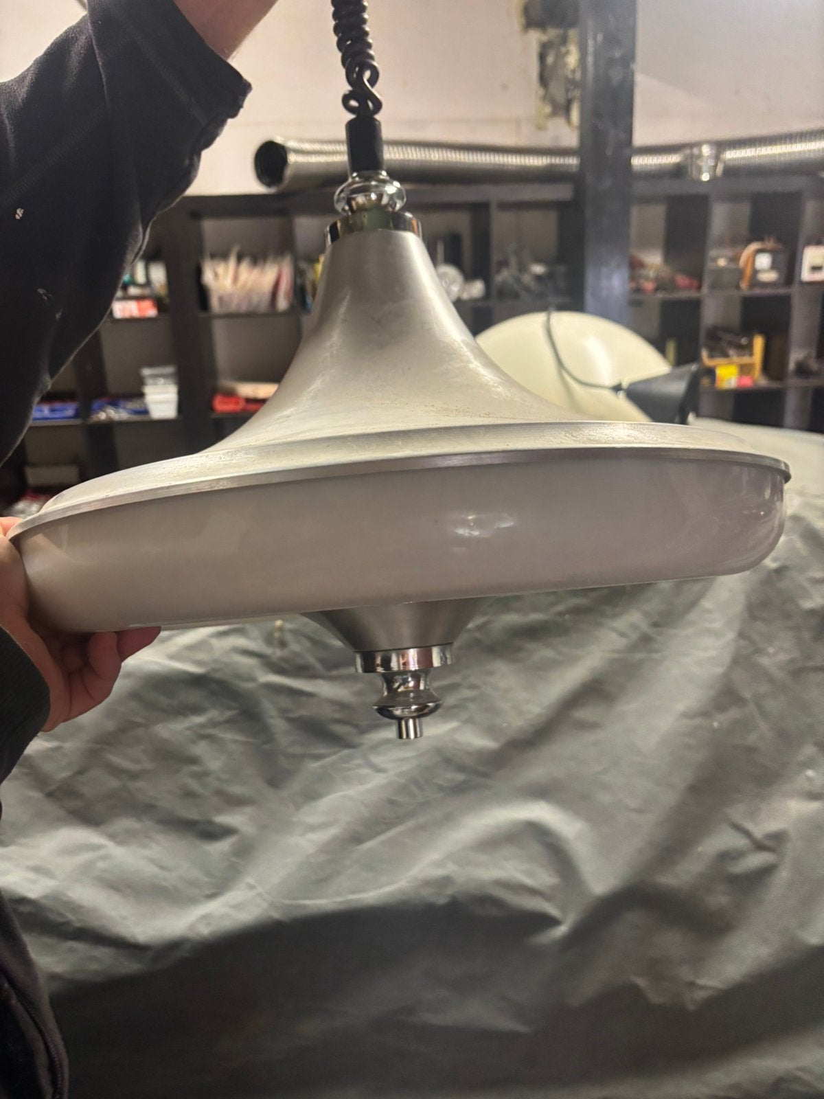 VINTAGE SPACE AGE “ ufo “ lamp, Ophalen, Gebruikt