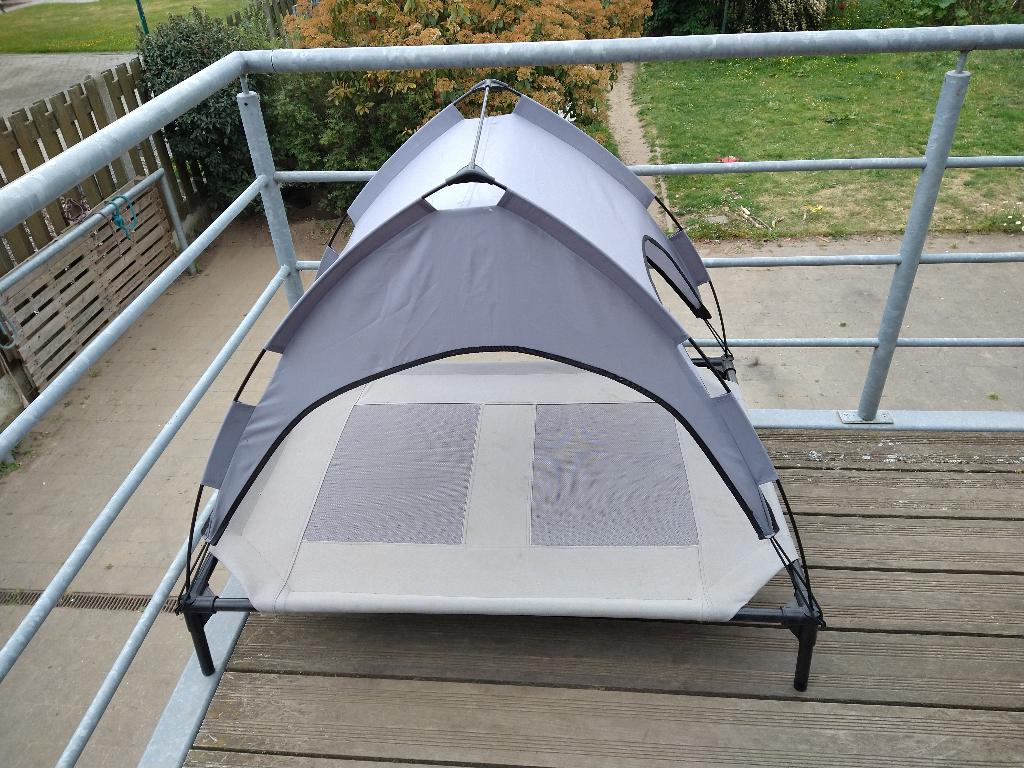 Hondenbed met schaduwtent - XL, Dieren en Toebehoren, Hondenmanden, Ophalen, Gebruikt, Polyester