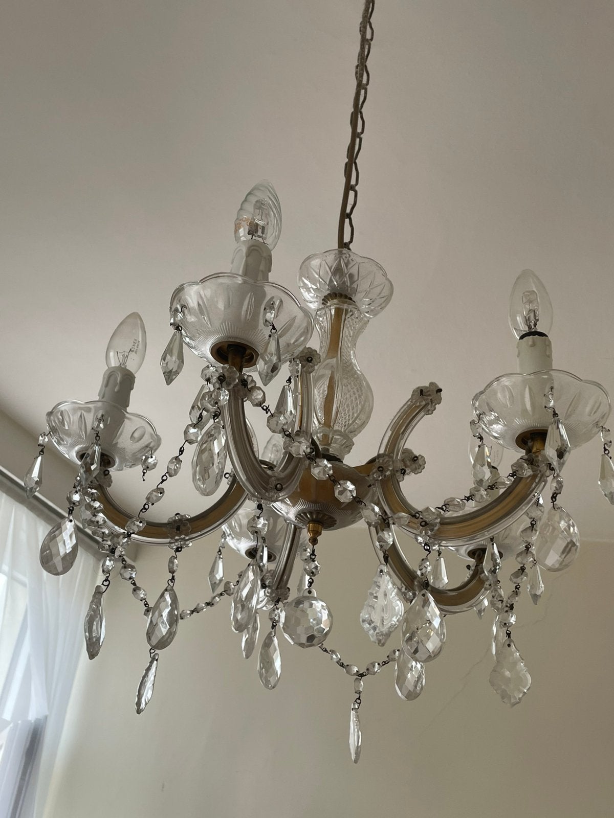Lustre cristal, Enlèvement, Utilisé, Verre, E14 (petit)