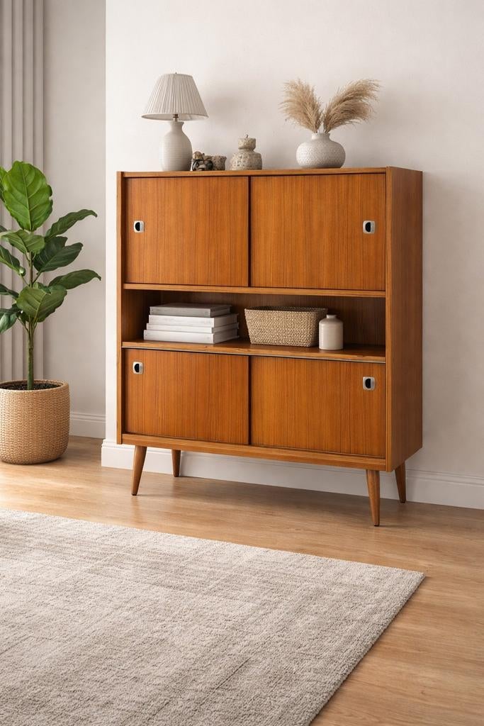 Vintage dressoir barkast, Huis en Inrichting, Ophalen, Teakhout