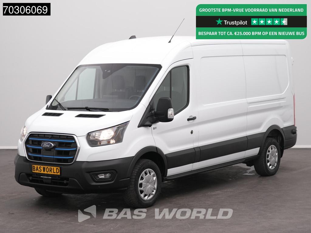 Ford e-Transit 184pk L3H2 L3 Elektrisch 68kWh 317km WLTP Nav, Auto's, Automaat, Stof, Gebruikt, 135 kW