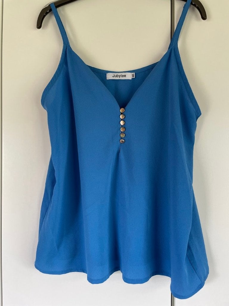 Top (S/M), Blauw, Ophalen of Verzenden, Gedragen, Maat 36 (S)