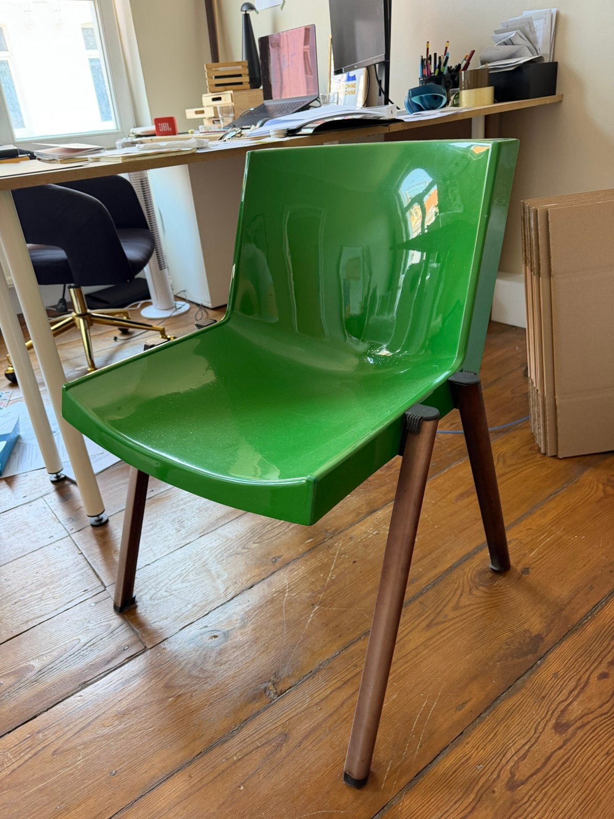Chaise / fauteuil vert flash, Enlèvement, Utilisé, Autres couleurs, Autres matériaux