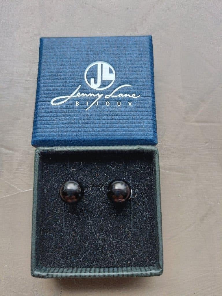 Boucles d'oreilles perles d'eau douce, Handtassen en Accessoires, Oorbellen, Ophalen of Verzenden, Nieuw, Zwart, Knopjes of Stekers